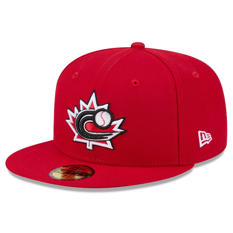 Casquette ajustée New Era rouge Canada baseball Classique mondiale de 2026 59FIFTY pour homme