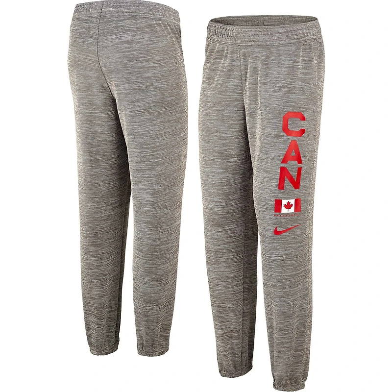 Pantalon d'entraînement en polaire Nike Canada Basketball pour femme, gris