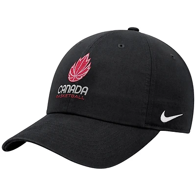 Men's Nike Black Canada Basketball Campus Adjustable Hat