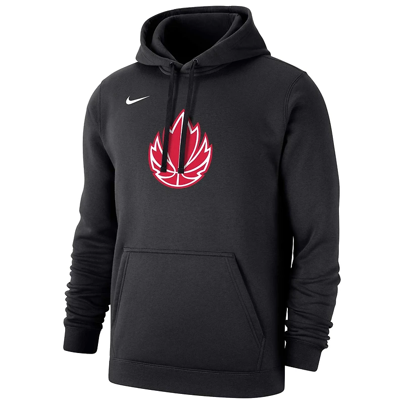 Men's Nike  Black Canada Basketball Club Fleece Pullover Hoodie