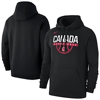 Men's Nike  Black Canada Basketball Club Fleece Pullover Hoodie