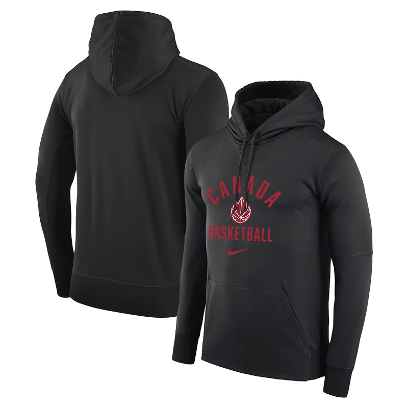 Men's Nike Black Canada Basketball Therma Pullover Hoodie