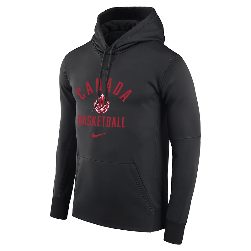 Men's Nike Black Canada Basketball Therma Pullover Hoodie