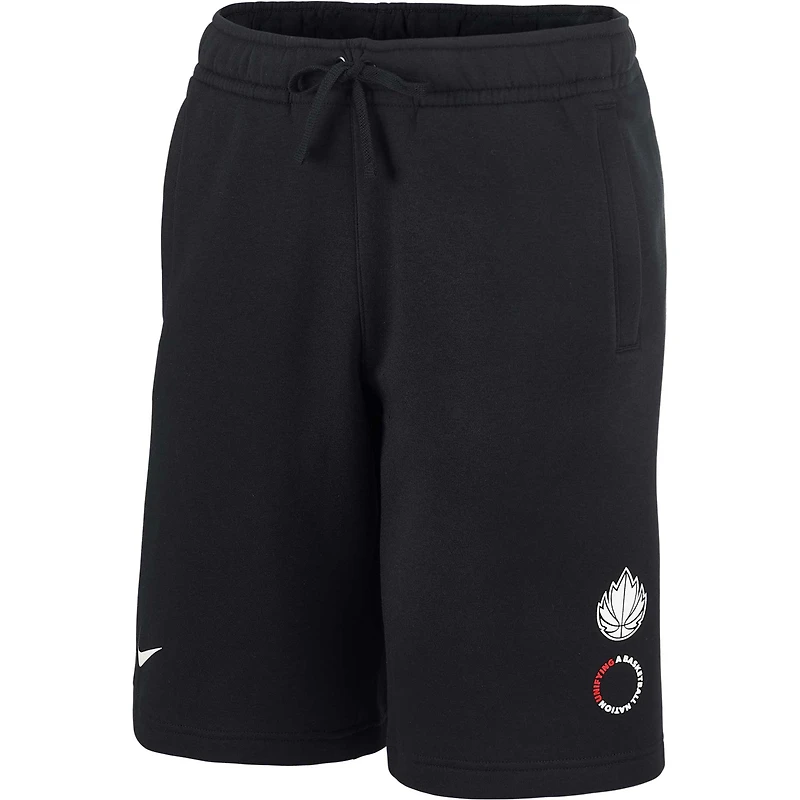 Men's Nike Black Canada Basketball Unified Club Fleece Shorts