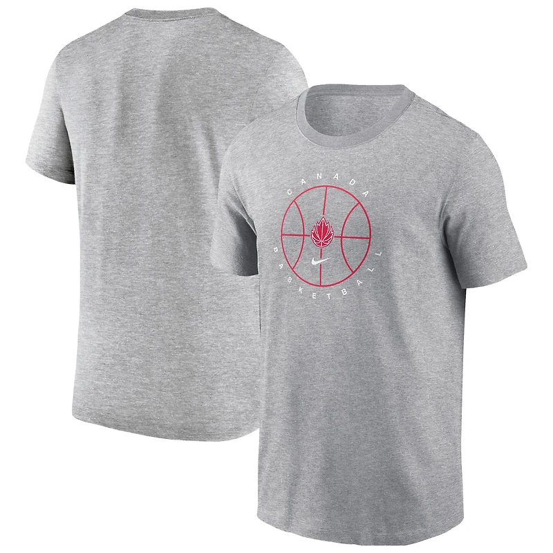 Men's Nike  Dark Heather Gray Canada Basketball Core T-Shirt