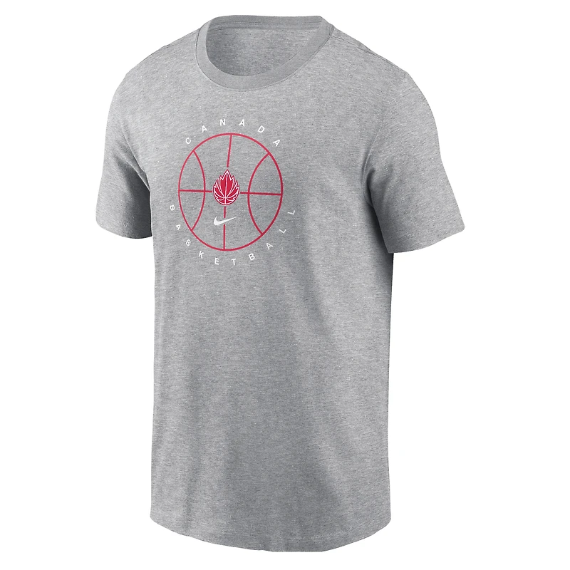 Men's Nike  Dark Heather Gray Canada Basketball Core T-Shirt