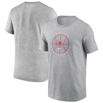 Men's Nike  Dark Heather Gray Canada Basketball Core T-Shirt