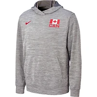 Sweat à capuche en polaire Nike Canada Basketball Practice pour hommes, gris