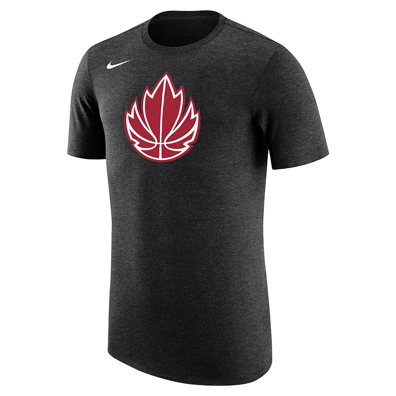 Men's Nike Heather Black Canada Basketball Tri-Blend T-Shirt