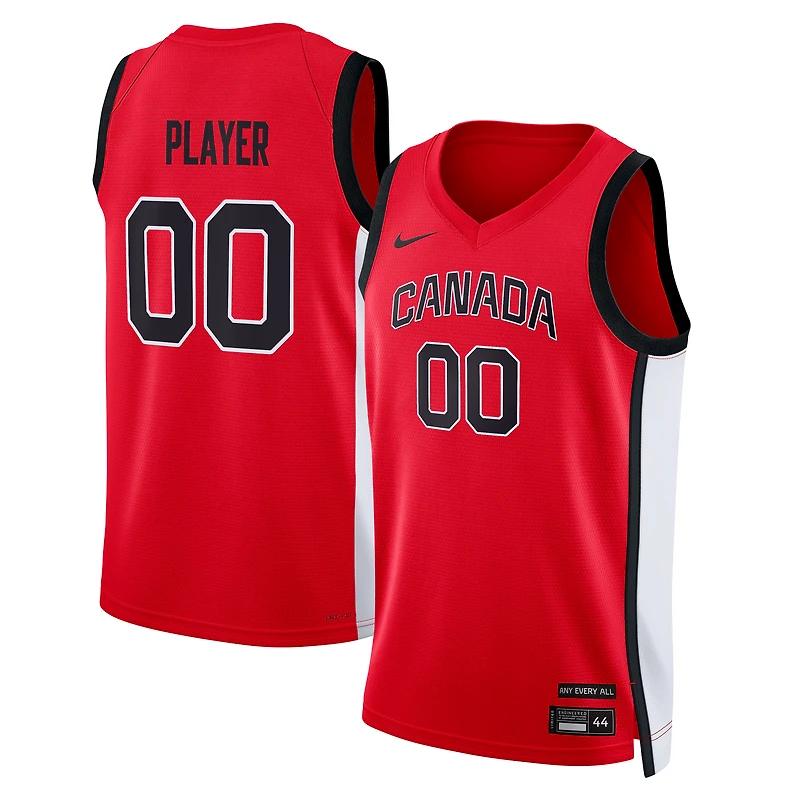 Maillot Swingman Nike Canada Basketball 2024 Summer Pick-A-Player Limited pour homme, rouge
