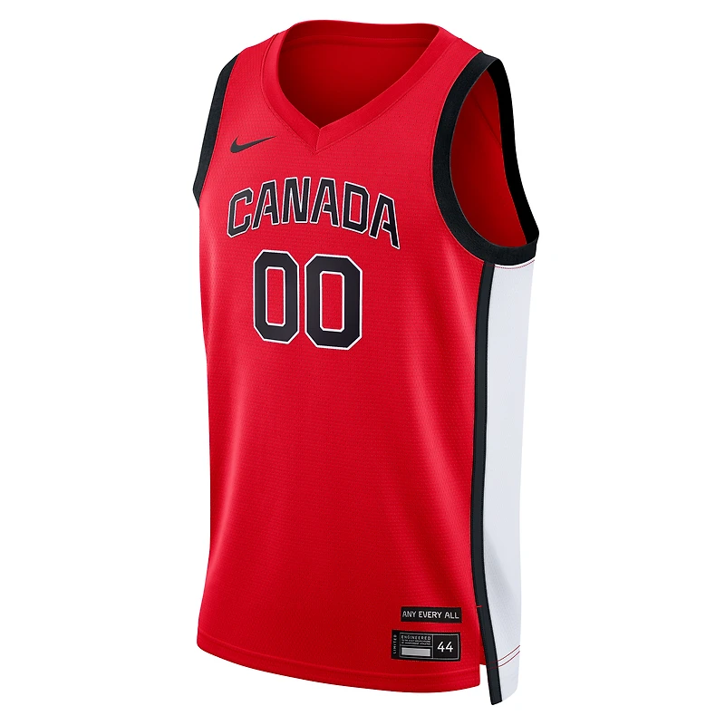 Maillot Swingman Nike Canada Basketball 2024 Summer Pick-A-Player Limited pour homme, rouge