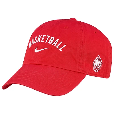 Men's Nike Red Canada Basketball Campus Adjustable Hat