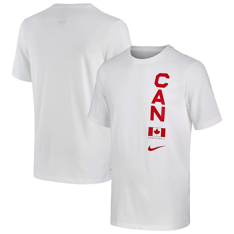 Men's Nike White Canada Basketball Team Performance T-Shirt