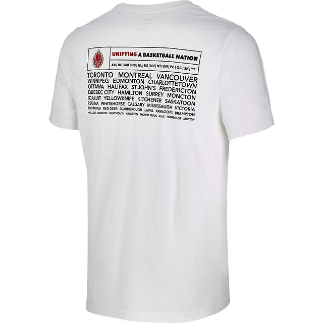 Nike Men's Nike White Canada Basketball Unified Core T-Shirt at