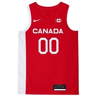 Maillot personnalisé unisexe Nike rouge Canada Basketball Road