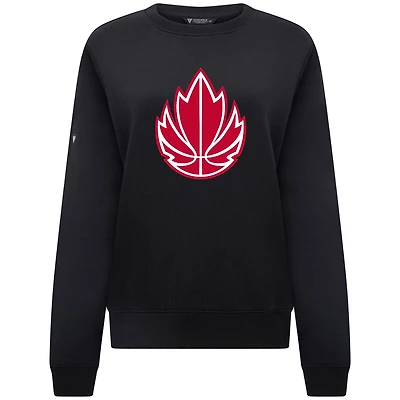 Women's Levelwear Black Canada Basketball Yvette Fleece Sweatshirt