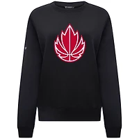 Women's Levelwear Black Canada Basketball Yvette Fleece Sweatshirt