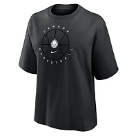 Women's Nike  Black Canada Basketball Boxy T-Shirt
