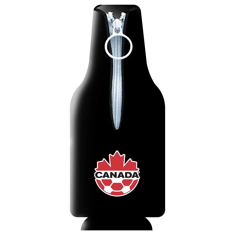 Black Canada Soccer 12oz. Logo Bottle Hugger