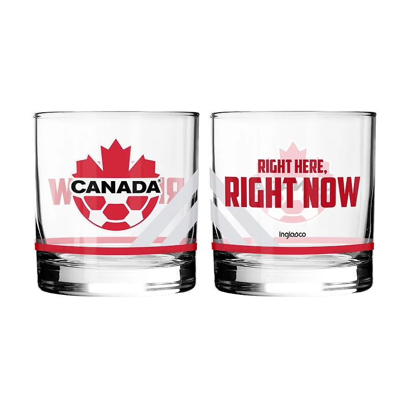 Canada Soccer Two-Pack 10oz. Rocks Glass Set