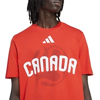 T-shirt adidas rouge Canada pour homme, Coupe du Monde de la FIFA 2026
