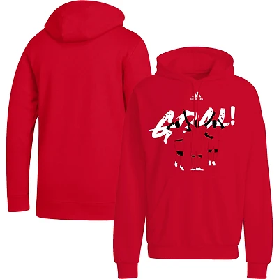 Men's adidas Red Canada Soccer Goal - Pullover Hoodie