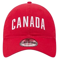 Men's New Era Red Canada Soccer 9TWENTY Country Dad Adjustable Hat