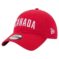 Men's New Era Red Canada Soccer 9TWENTY Country Dad Adjustable Hat