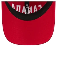 Men's New Era Red Canada Soccer 9TWENTY Country Dad Adjustable Hat