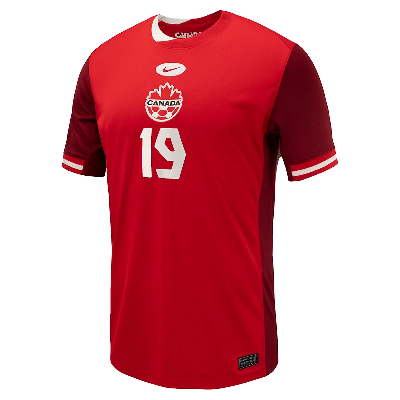 Men's Nike Adriana Leon Red Canada Soccer 2024 Home Replica Jersey