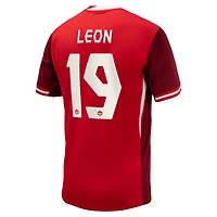 Men's Nike Adriana Leon Red Canada Soccer 2024 Home Replica Jersey