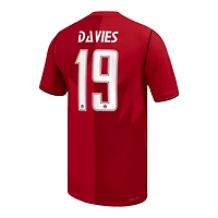 Maillot domicile authentique Nike Alphonso Davies rouge Canada Soccer 2026 pour homme
