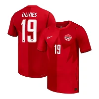 Maillot domicile authentique Nike Alphonso Davies rouge Canada Soccer 2026 pour homme