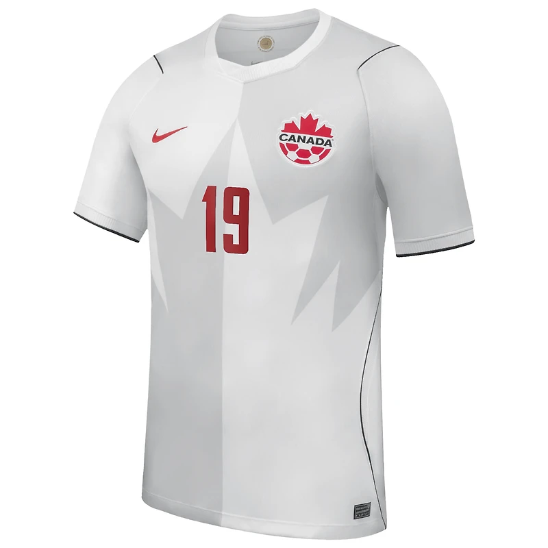Maillot réplique Nike Alphonso Davies blanc Canada Soccer 2026 Third Stadium pour homme
