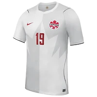 Maillot réplique Nike Alphonso Davies blanc Canada Soccer 2026 Third Stadium pour homme