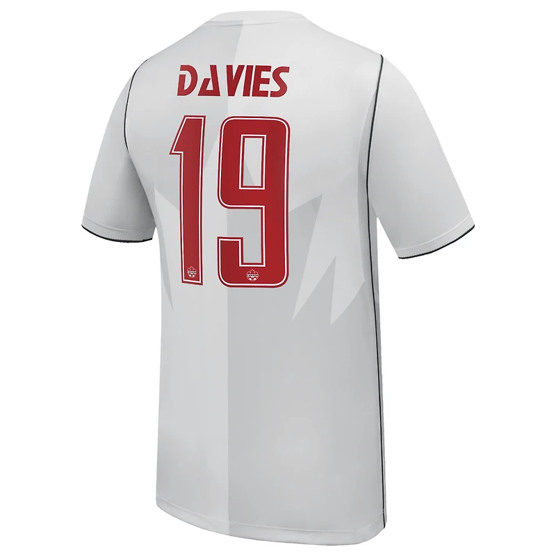 Maillot réplique Nike Alphonso Davies blanc Canada Soccer 2026 Third Stadium pour homme