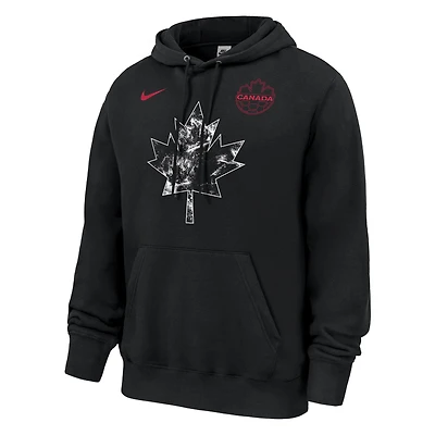 Sweat à capuche polaire Nike noir pour homme