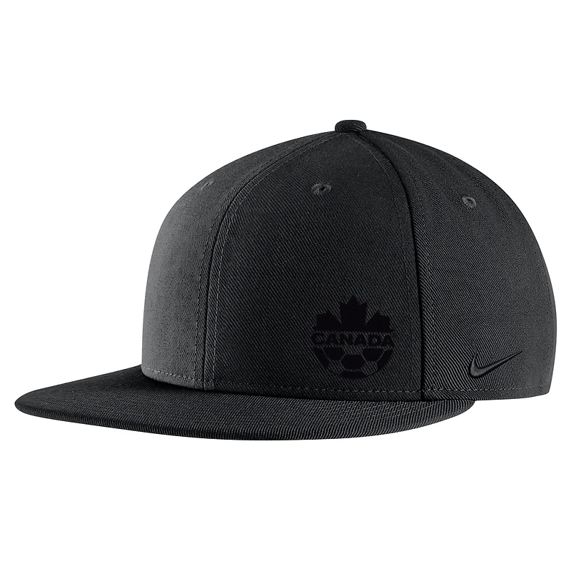 Men's Nike Black Canada Soccer Tonal Snapback Hat