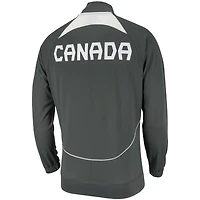 Men's Nike Gray Canada Soccer Anthem Raglan Full-Zip Jacket
