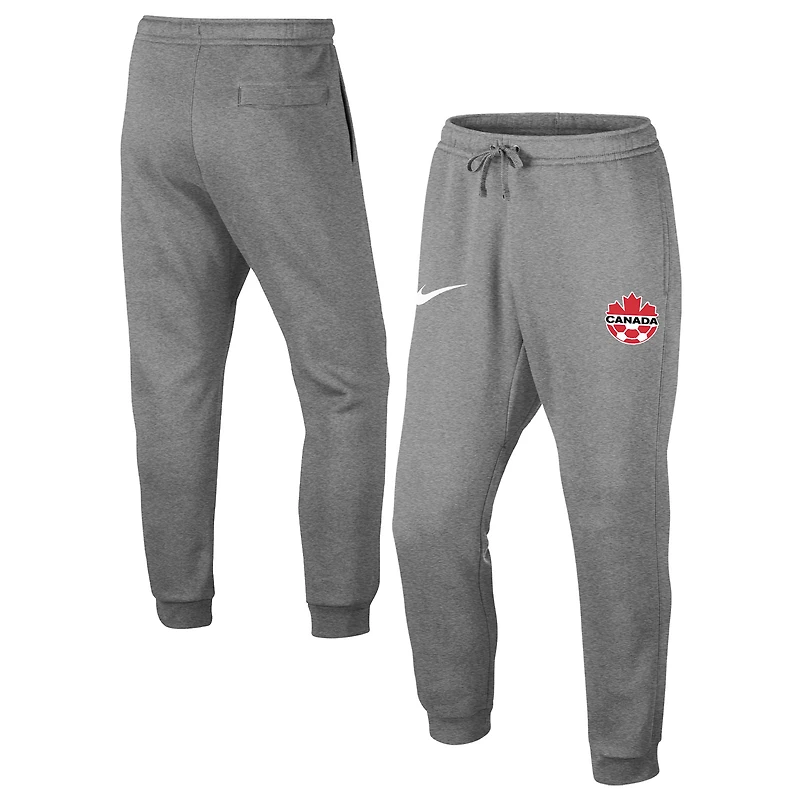 Men's Nike Gray Canada Soccer Club Fleece Jogger Pants