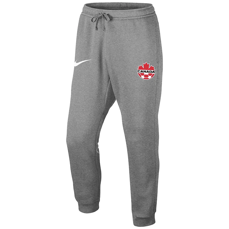 Men's Nike Gray Canada Soccer Club Fleece Jogger Pants