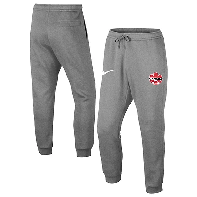Men's Nike Gray Canada Soccer Club Fleece Jogger Pants
