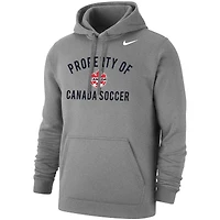 Chandail à capuchon en molleton Nike Canada Soccer Property Club pour homme, gris