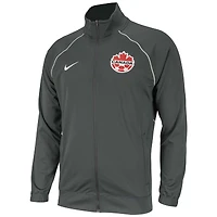 Veste à glissière intégrale Anthem du Canada Soccer 2023/24 Nike, gris chiné, pour Homme