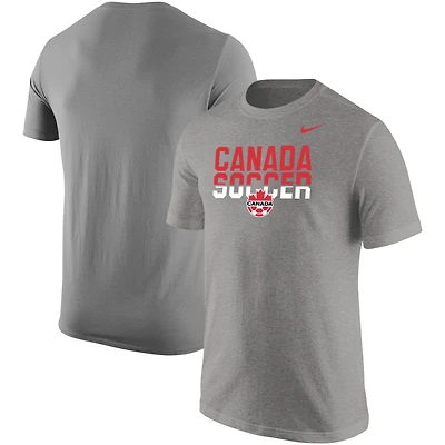 T-shirt Nike Canada Soccer Core pour hommes, gris chiné