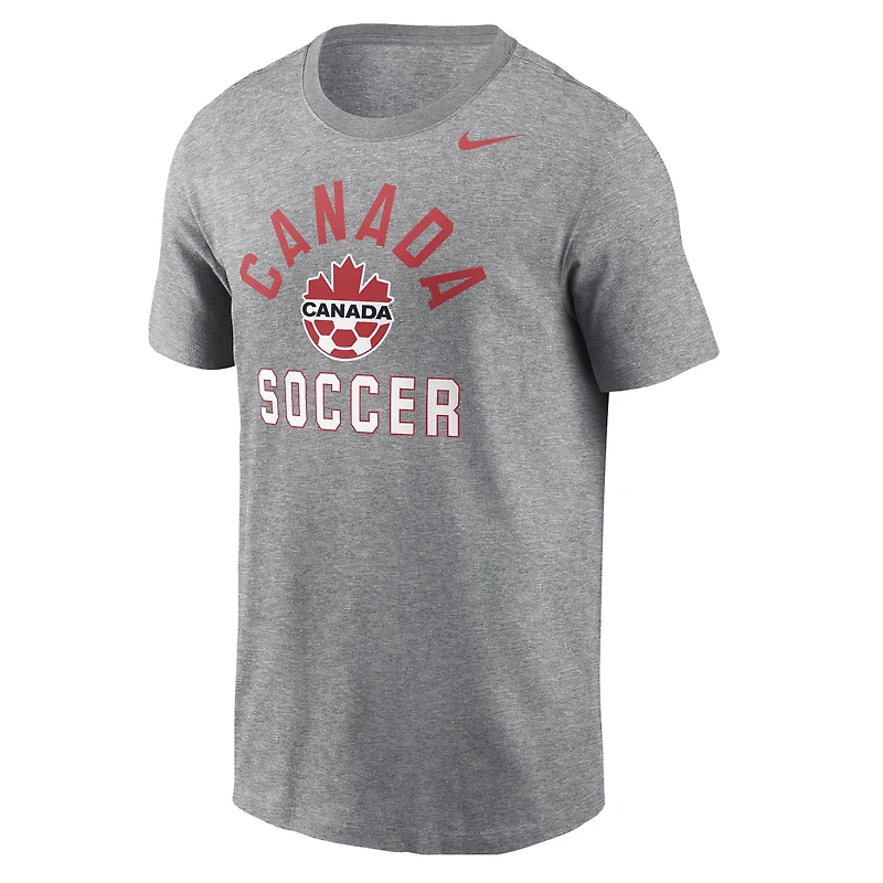T-shirt Nike Canada Soccer Core gris chiné pour homme