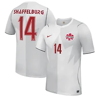 Men's Nike Jacob Shaffelburg White Canada Soccer 2026 Third Stadium Replica Jersey