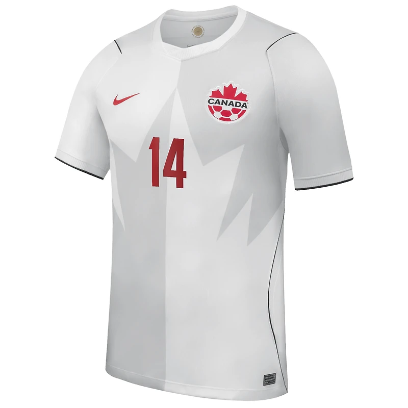 Maillot réplique Nike Jacob Shaffelburg blanc Canada Soccer 2026 Third Stadium pour homme