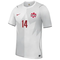 Maillot réplique Nike Jacob Shaffelburg blanc Canada Soccer 2026 Third Stadium pour homme