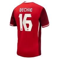 Men's Nike Janine Beckie Red Canada Soccer 2024 Home Replica Jersey